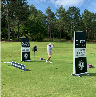 DUDE Wipes 'Take It to the Hole Challenge' Swinging Through 2021 Barstool Classic